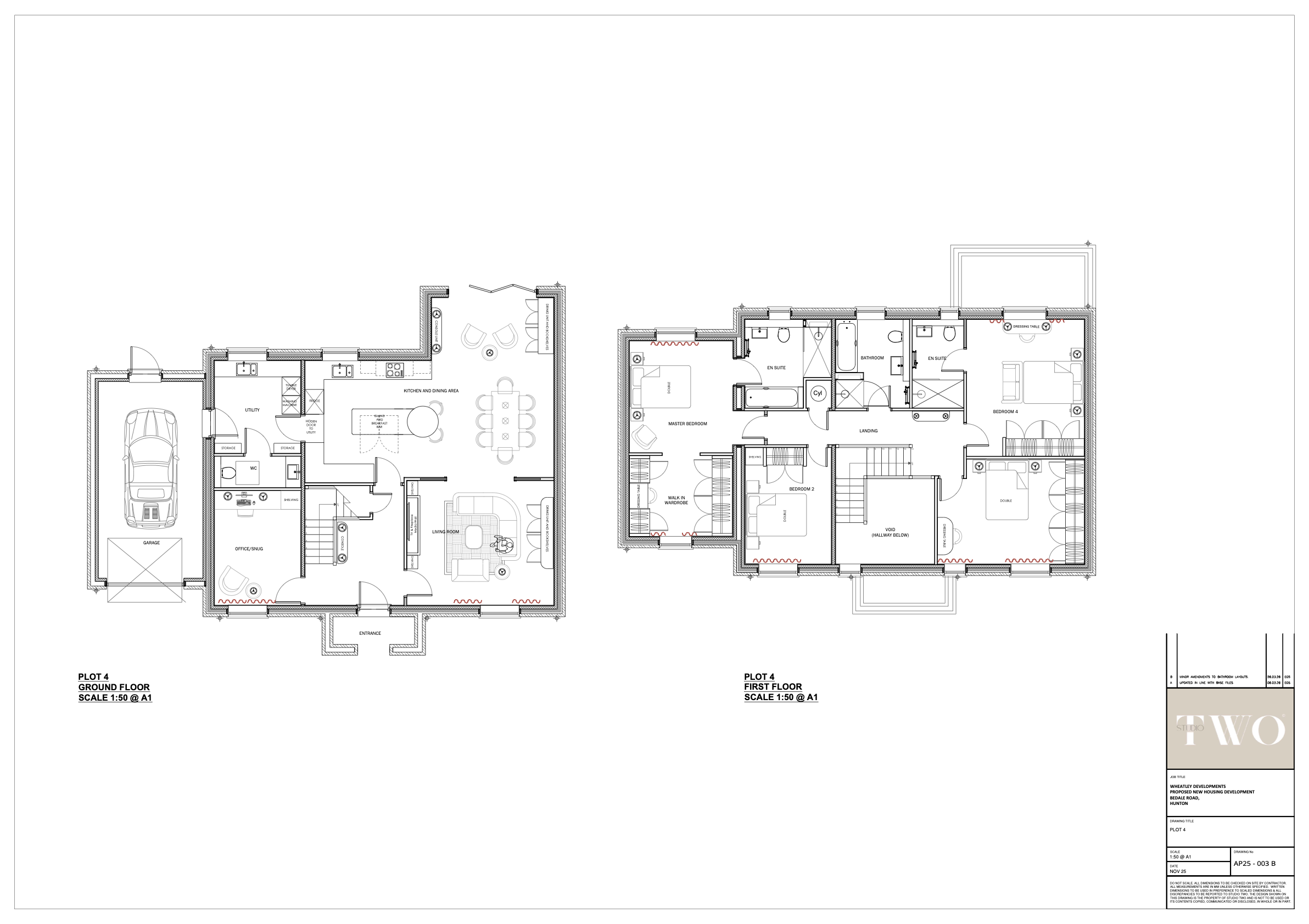 Floor plan — Plot 4 Hunton Grange, Hunton, Bedale